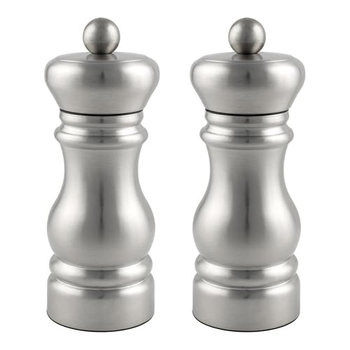 Grunwerg SP-6610SS gmill 2er Set Einstellbare Salz und Pfeffermühlen aus Edelstahl und Keramik – 11cm hoch Grunwerg SP-6610SS gmill 2er Set Einstellbare Salz und Pfeffermühlen aus Edelstahl und Keramik – 11cm hoch von Grunwerg
