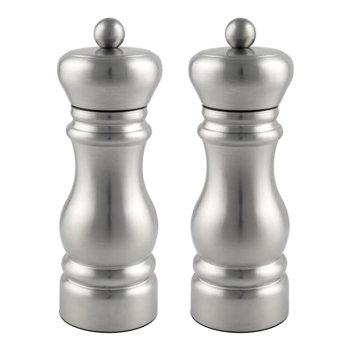 Grunwerg SP-6615SS gmill 2er Set Einstellbare Salz und Pfeffermühlen aus Edelstahl und Keramik – 14cm hoch Grunwerg SP-6615SS gmill 2er Set Einstellbare Salz und Pfeffermühlen aus Edelstahl und Keramik – 14cm hoch von Grunwerg