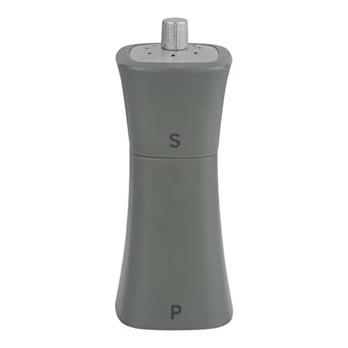 Grunwerg 2-in-1 Salzstreuer und Pfeffermühle, Kunststoff, Grau von Grunwerg