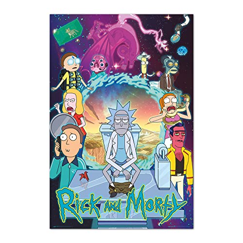 Grupo Erik Editores, S.L. Rick and Morty Poster Season 4 Toilet Adventure von Grupo Erik Editores, S.L.