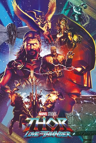 Grupo Erik Marvel Poster - Marvel Thor Love and Thunder Poster - Kunstdruck - Deko Wohnzimmer oder Deko Schlafzimmer - Größe : 61 x 91, 5 cm - Marvel Fanartikel - Offizielle Lizenz von Grupo Erik Editores