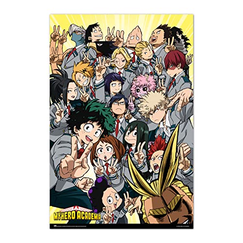 Grupo Erik Anime Poster - My Hero Academia U.A. CLASS 1-A Poster - Kunstdruck - Deko Wohnzimmer oder Deko Schlafzimmer - Kunstdruck - Deko Wohnzimmer - Größe : 61 x 91 von Grupo Erik