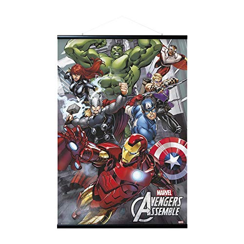 Erik Magnetische Posterleiste mit Poster - Marvel Avengers Assemble - Poster mit Rahmen von Grupo Erik