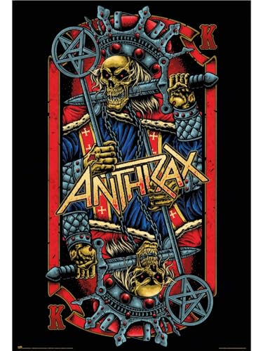 Grupo Erik Poster Anthrax Evil Kings Kunstdruck - Deko Wohnzimmer oder Deko Schlafzimmer - Deko Zimmer - Größe 61 x 91 - Offizielle Anthrax Fanartikel von Grupo Erik