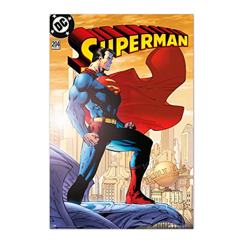 Grupo Erik Poster DC Cimics Superman Home Kunstdruck - Deko Wohnzimmer oder Deko Schlafzimmer - Deko Zimmer - Größe 61 x 91 - Offizielle DC Cimics Fanartikel von Grupo Erik