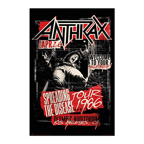 Grupo Erik Anthrax Spreading The Disease 1986 Poster – 91 x 61,5 cm – Versand gerollt – Coole Poster – Kunstposter – Poster & Drucke – Wandposter von Grupo Erik