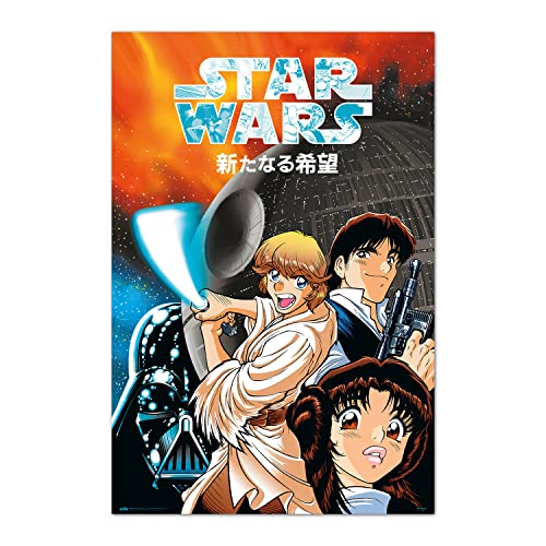 Grupo Erik Poster Star Wars A New Hope Manga Kunstdruck - Deko Wohnzimmer oder Deko Schlafzimmer - Deko Zimmer - Größe 61 x 91 - Offizieller Star Wars Fanartikel von Grupo Erik