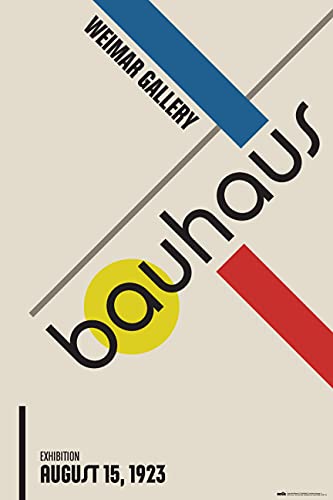 Grupo Erik Bauhaus Poster - Kunstdruck - Deko Wohnzimmer oder Deko Schlafzimmer - Deko Wohnzimmer - Größe : 61 x 91 - Bauhaus Fanartikel von Grupo Erik