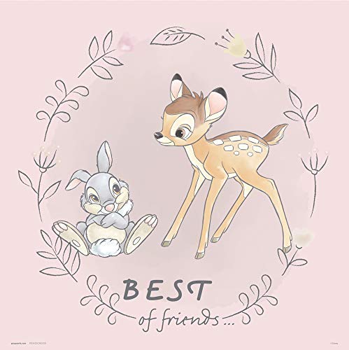 Erik Print Disney Bambi Gruppe, Rosa, 30 x 30 cm von Grupo Erik