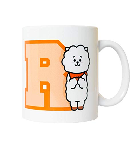 Grupo Erik Tasse BT21 RJ - Kaffeebecher Tasse Kaffee und Tee Offizielles BT21 Merchandising - Größe : 9,5 cm x 8 cm - Fassungsvermögen : 350 ml - Offizielle Lizenz - BT21 Fanartikel von Grupo Erik