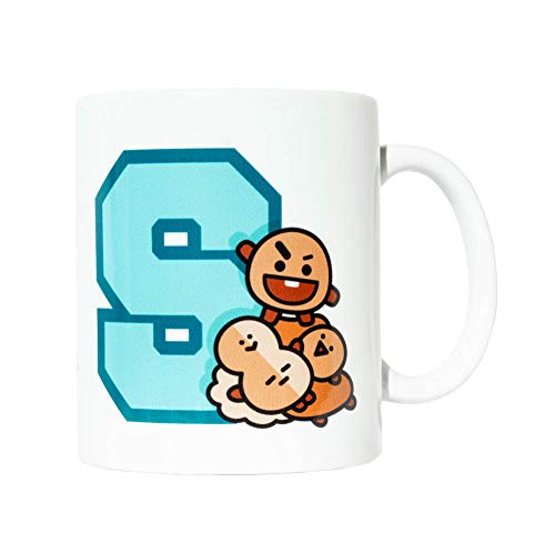 Erik Tasse BT21 Shooky- Kaffeebecher für und Kaffee und Tee BT21 Merchandising - Größe : 9,5 cm x 8 cm - Fassungsvermögen : 350 ml - Offizielle Lizenz - BT21 Fanartikel von Grupo Erik