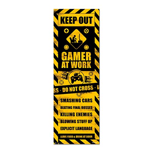 Gameration Türposter Gaming Caution - Dekorative Lamelle Gameration/Poster Erik Gruppe - Offiziell lizenziert von Grupo Erik