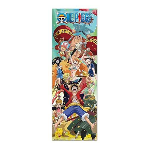Grupo Erik Anime Poster - One Piece Poster Alle Figuren - Deko Wohnzimmer oder Deko Schlafzimmer - Deko Wohnzimmer - Größe : 158 x 53 - Anime Fanartikel von Grupo Erik
