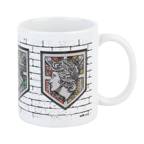 Grupo Erik Attack On Titan Keramik Tasse | 35cl - 350ml | 3.74x3.15inch - 9.5x8cm | Kaffeebecher | Teetasse | Süße Tasse | Keramiktasse | Attack On Titan Merch von Grupo Erik