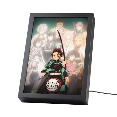 Grupo Erik Bild Demon Slayer Lampe LED Licht Deko Rahmen mit Bild und Licht 20 × 28 × 5 cm - Stimmungslicht Kinder und Erwachsene Zubehör - Offizieller Manga Anime Geschenke Merch Grupo Erik Bild Demon Slayer Lampe LED Licht Deko Rahmen mit Bild und Licht 20 × 28 × 5 cm - Stimmungslicht Kinder und Erwachsene Zubehör - Offizieller Manga Anime Geschenke Merch von Grupo Erik