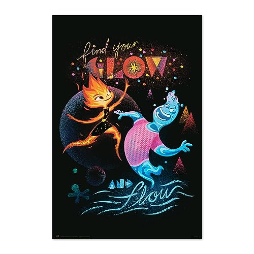 Grupo Erik Editores, S.L. Elemental Poster Pixar Find Your Glow And Flow von Grupo Erik Editores, S.L.