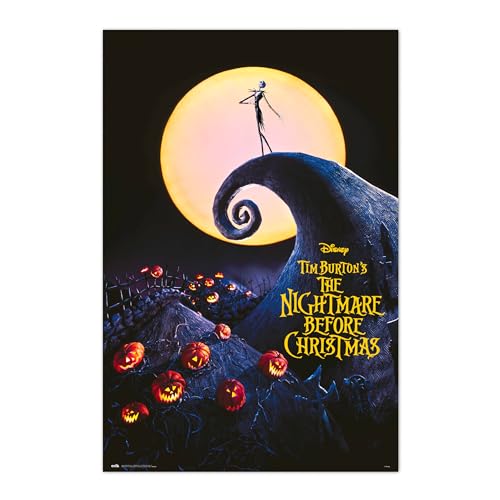 Grupo Erik Disney Poster - Nightmare Before Christmas Poster - Kunstdruck - Deko Wohnzimmer oder Deko Schlafzimmer - Deko Zimmer - Größe : 61 x 91 - Offizielle Lizenz - Disney Fanartikel von Grupo Erik