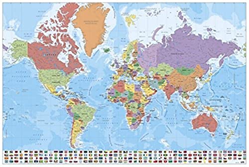 Grupo Erik Editores GPE4902 Map of the World-Plakat Poster - 61 x 91.5 cm von Grupo Erik
