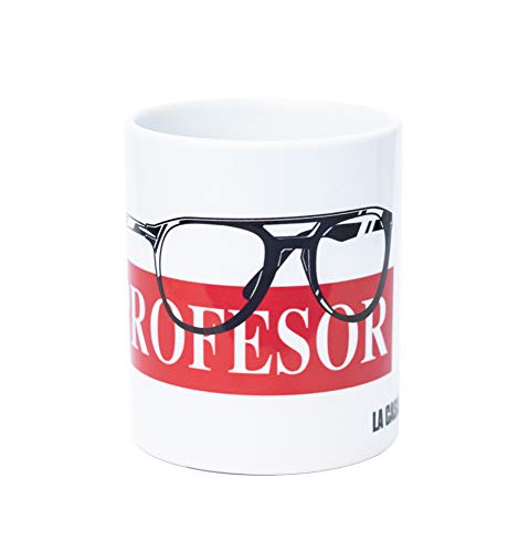 Grupo Erik Erik Tasse Haus des Geldes Brille- Kaffeebecher Tasse Kaffee und Tee Offizielles Netflix Merchandising Größe : 9,5 cm x 8 cm - Fassungsvermögen : 350 ml - Offizielle Lizenz von Grupo Erik