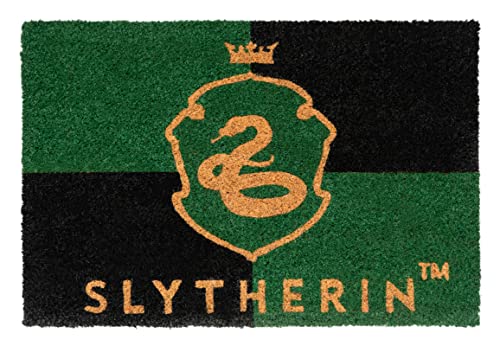 Grupo Erik Kokosmatte Fußmatte Harry Potter Slytherin - Schmutzfangmatte 40x60 cm - Fussmatte Lustig - Türmatte Innen Harry Potter Fanartikel von Grupo Erik