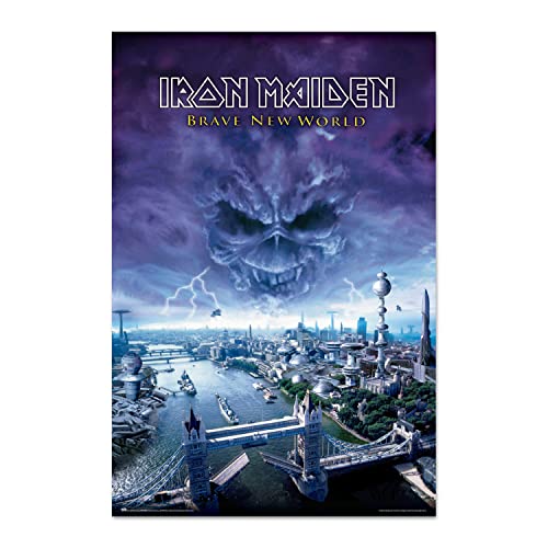 Grupo Erik Iron Maiden Brave New World Poster - 35,8 x 24,2 Zoll - Versand gerollt - Coole Poster - Kunstposter - Poster & Drucke - Wandposter von Grupo Erik