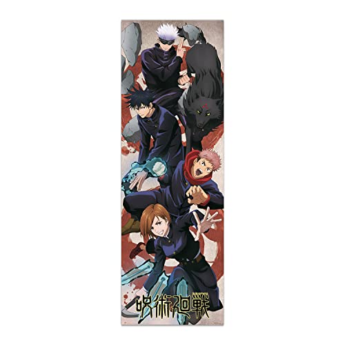 Grupo Erik Poster Türposter Jujutsu Kaisen Poster Covers Kunstdruck - Deko Wohnzimmer oder Deko Schlafzimmer - Deko Zimmer - Größe : 53 x 158 cm - Offizielle Lizenz von Grupo Erik