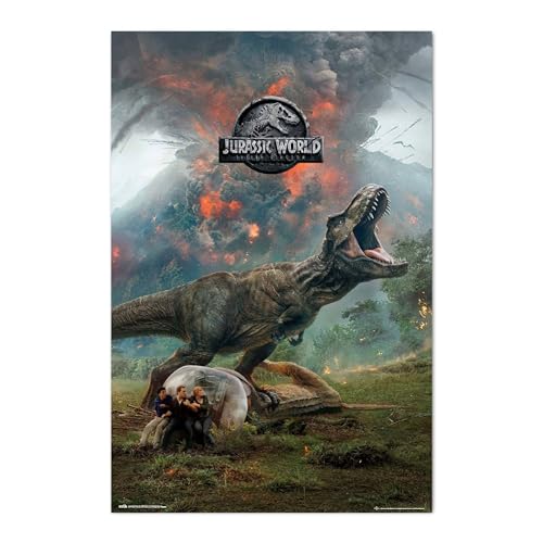 Grupo Erik Jurassic Park Poster - Jurassic World Kunstdruck - Deko Wohnzimmer oder Deko Schlafzimmer - Kunstdruck - Deko Wohnzimmer - Größe : 61 x 92 von Grupo Erik