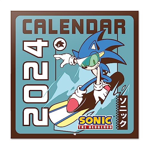 Grupo Erik Kalender 2024 Wandkalender 2024 - Sonic Kalender 2024 Familienplaner 30 x 30 cm Jahreskalender 12 Monate von Grupo Erik