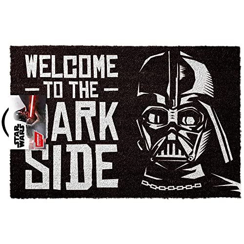 Grupo Erik Kokosmatte Fußmatte Star Wars Welcome to the Darkside - Schmutzfangmatte 40x60 cm - Fussmatte Lustig - Türmatte Innen Star Wars Geschenke von Grupo Erik