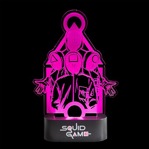 Grupo Erik LED Lampe Squid Game LED Licht Deko - Stimmungslicht Schreibtisch - Nachttischlampe Kinder und Erwachsene Zubehör - Offizieller Squid Game Fanartikel Deko Grupo Erik LED Lampe Squid Game LED Licht Deko - Stimmungslicht Schreibtisch - Nachttischlampe Kinder und Erwachsene Zubehör - Offizieller Squid Game Fanartikel Deko von Grupo Erik
