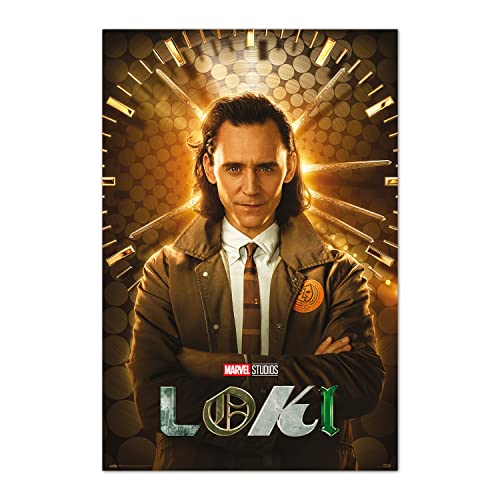 Grupo Erik Marvel Poster - Marvel Loki Time Variant Poster - Kunstdruck - Deko Wohnzimmer oder Deko Schlafzimmer - Deko Zimmer - Größe : 61 x 91, 5 cm Marvel Fanartikel - Offizielle Lizenz von Grupo Erik