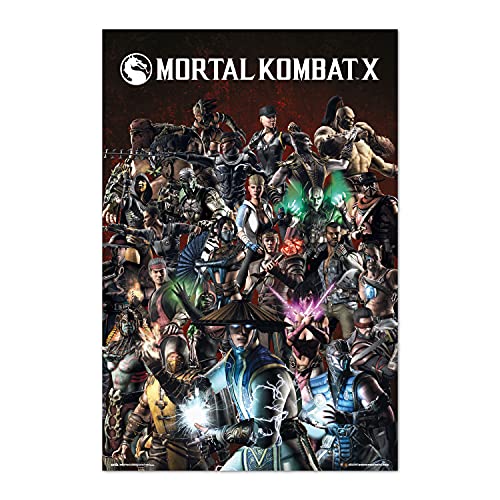 Grupo Erik Mortal Kombat Figuren Poster - Kunstdruck - Deko Wohnzimmer oder Deko Schlafzimmer - Zimmer Deko - Größe : 61 x 91, 5 cm - Minions Geschenke - Offizielle Lizenz von Grupo Erik