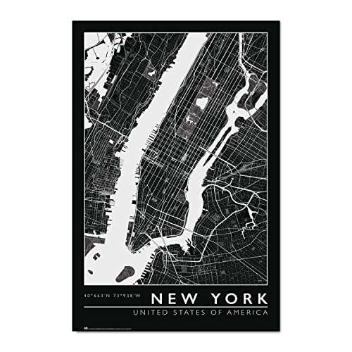 Grupo Erik New York City Map Poster - 91,5 x 61 cm - Versand gerollt - New York Poster - Coole Poster - Kunstposter - Poster & Drucke - Wandposter Grupo Erik New York City Map Poster - 91,5 x 61 cm - Versand gerollt - New York Poster - Coole Poster - Kunstposter - Poster & Drucke - Wandposter von Grupo Erik