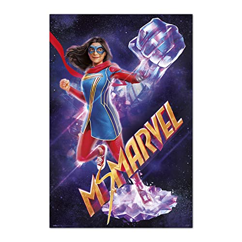 Grupo Erik Marvel Poster - MS Marvel Super Hero Poster - Kunstdruck - Deko Wohnzimmer oder Deko Schlafzimmer - Deko Zimmer - Größe : 61 x 91, 5 cm Marvel Fanartikel - Offizielle Lizenz von Grupo Erik Editores, S.L.