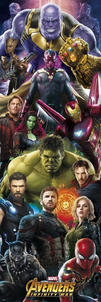 Grupo Erik Poster Avengers Infinity War Poster Helden 53 x 158 cm Grupo Erik Poster Avengers Infinity War Poster Helden 53 x 158 cm von Grupo Erik