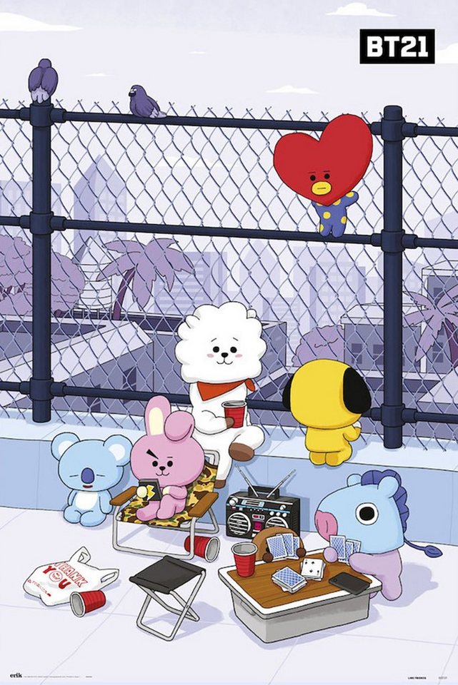 Grupo Erik Poster BT21 Poster Rooftop 61 x 91,5 cm Grupo Erik Poster BT21 Poster Rooftop 61 x 91,5 cm von Grupo Erik
