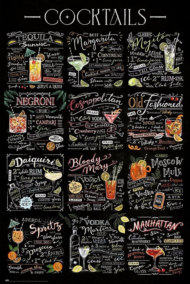 Grupo Erik Poster Cocktails Poster 61 x 91,5 cm Grupo Erik Poster Cocktails Poster 61 x 91,5 cm von Grupo Erik