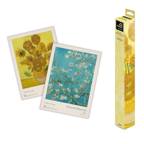 Grupo Erik Poster Hokusai Set 2 Stück Kunstdruck - Deko Wohnzimmer oder Deko Schlafzimmer - Deko Zimmer - Größe 38 x 52 cm - Offizielle Lizenz von Grupo Erik