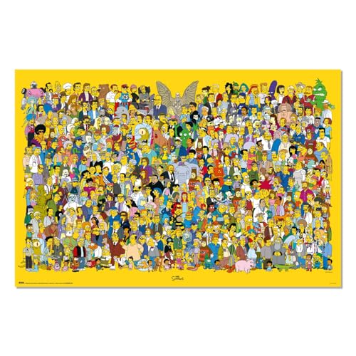 Grupo Erik Poster Kunstdruck Die Simpsons Poster Deko Wohnzimmer oder Deko Schlafzimmer - Deko Zimmer - Größe 61 x 91 - Offizieller The Simpsons Fanartikel von Grupo Erik