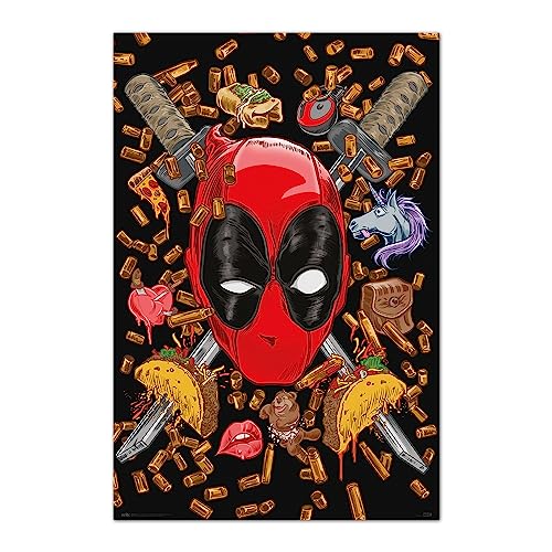 Grupo Erik Poster Marvel Deadpool - Bullets and Chimichangas Wanddeko 61 x 91,5 cm Grupo Erik Poster Marvel Deadpool - Bullets and Chimichangas Wanddeko 61 x 91,5 cm von Grupo Erik