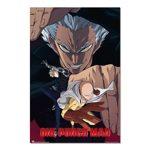 Grupo Erik Poster One Punch Man Garou Kunstdruck - Deko Wohnzimmer oder Deko Schlafzimmer - Deko Zimmer - Größe : 61 x 91 - Offizielle Lizenz von Grupo Erik