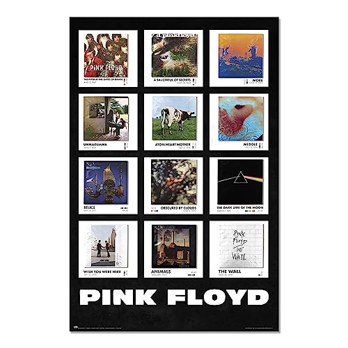 Grupo Erik Poster Pink Floyd Poster Covers Kunstdruck - Deko Wohnzimmer oder Deko Schlafzimmer - Deko Zimmer - Größe : 61 x 91 - Offizielle Lizenz - Pink Floyd Fanartikel von Grupo Erik