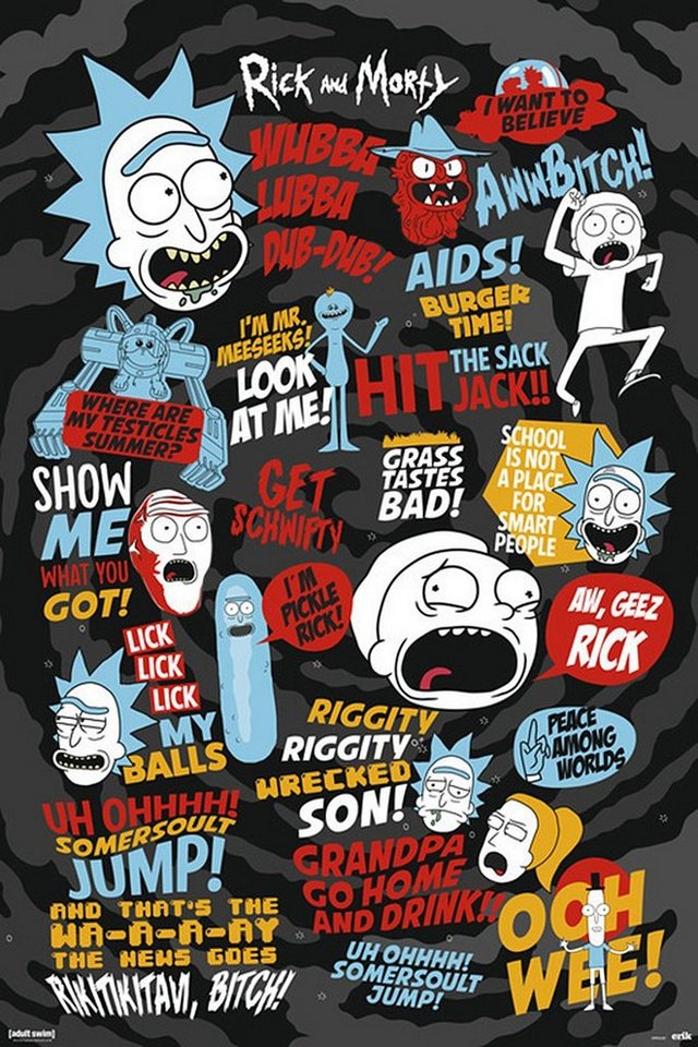 Grupo Erik Poster Rick and Morty Poster Quotes 3 61 x 91,5 cm Grupo Erik Poster Rick and Morty Poster Quotes 3 61 x 91,5 cm von Grupo Erik
