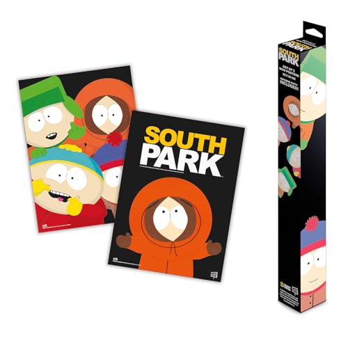 Grupo Erik Poster South Park Set 2 Stück Kunstdruck - Deko Wohnzimmer oder Deko Schlafzimmer - Deko Zimmer - Größe 38 x 52 cm - Offizielle Lizenz von Grupo Erik