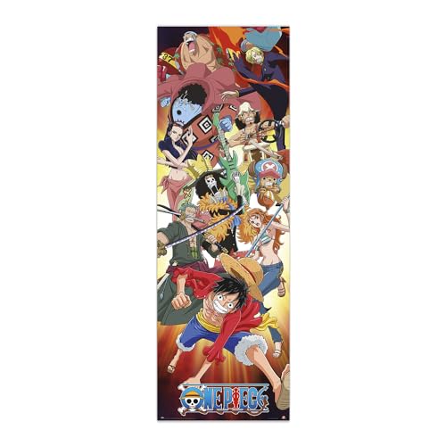Grupo Erik Poster Türposter One Piece Poster Covers Kunstdruck - Deko Wohnzimmer oder Deko Schlafzimmer - Deko Zimmer - Größe : 53 x 158 cm - Offizielle Lizenz von Grupo Erik