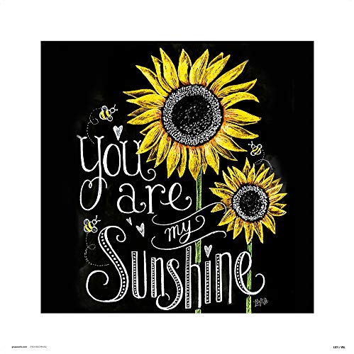 Grupo Erik Print Lily & Val You Are my Sunshine, Schwarz-Gelb, 30 x 30 cm von Grupo Erik