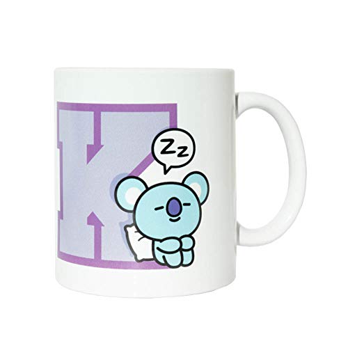 Erik Tasse BT21 Koya - Kaffeebecher - Tasse für Kaffee und Tee - BT21 Merchandising - Größe : 9,5 cm x 8 cm - Fassungsvermögen : 350 ml - Offizielle Lizenz - BT21 Fanartikel von Grupo Erik