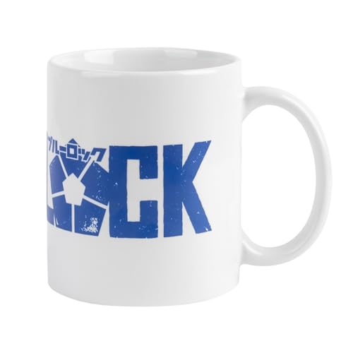 Grupo Erik Tasse Kaffeetasse Blue Lock Logo Kaffeebecher - Teetasse Größe 8 cm x 9,5 cm - Fassungsvermögen 380 ml - Offizielles Lizenzprodukt Blue Lock Fanartikel von Grupo Erik