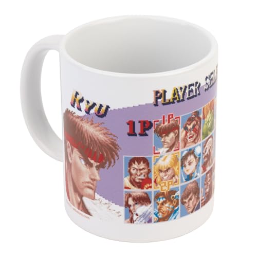 Grupo Erik Tasse Kaffeetasse Street Fighter Player Select Kaffeebecher - Teetasse Fassungsvermögen 350ml von Grupo Erik