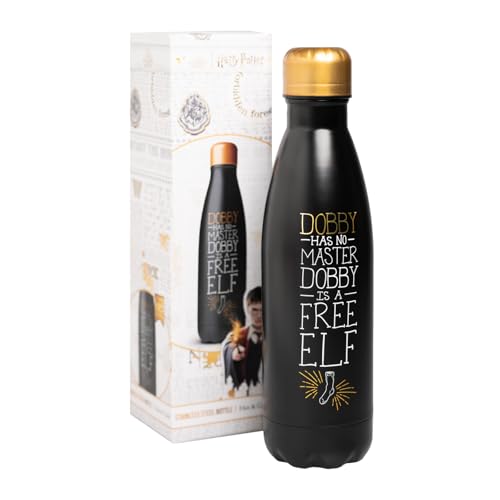 Grupo Erik Trinkflasche Edelstahl Harry Potter Dobby Thermosflasche 500 ml - Sport Trinkflasche 500ml - Wasserflasche Kinder - Sportflasche Kinder Harry Potter Fanartikel,Kobalt von Grupo Erik